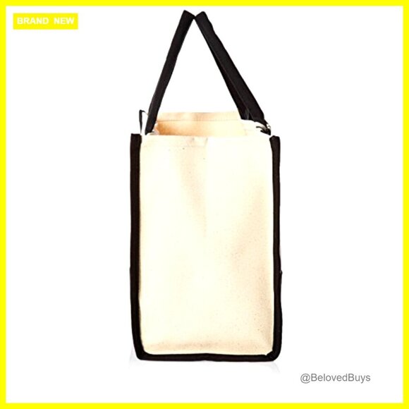 Amazon.com: Mud Pie Classic Black and White Initial Canvas  Large Cotton Canvas Tote Bag with Embroidered Initial, 17x19 Inches